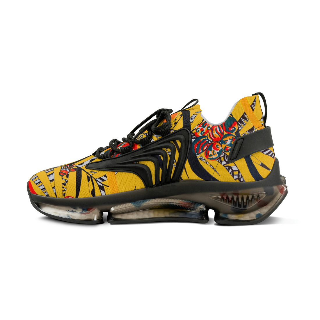Yellow Wildly Wicked OTT Men's Mesh Knit Sneakers