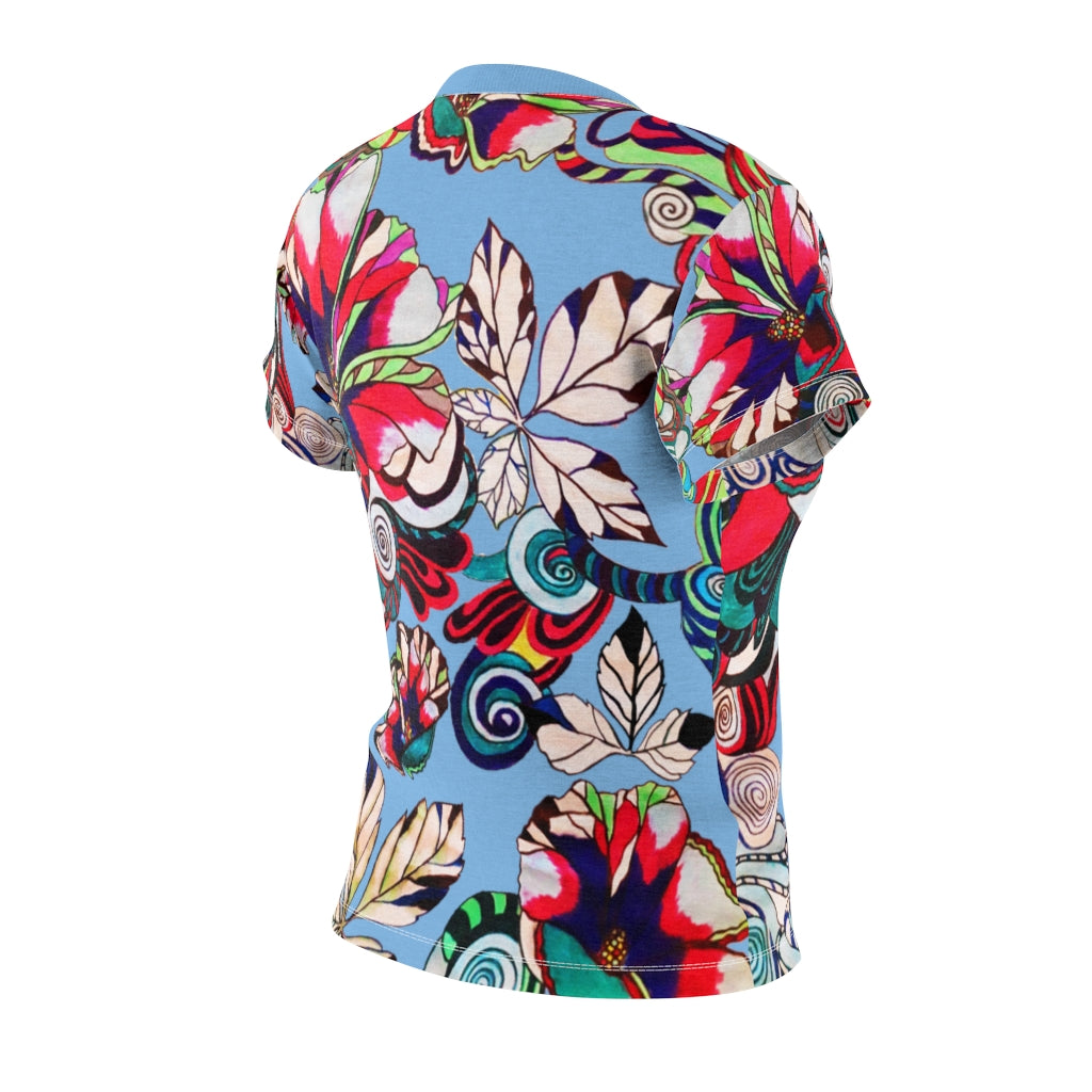 Graphic Floral AOP Sky T-Shirt