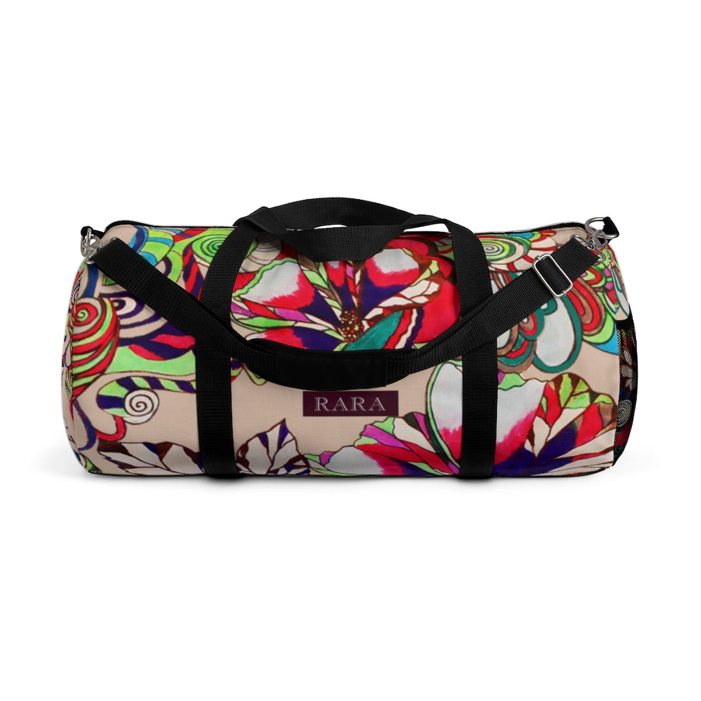 Artsy Floral Pop Nude Duffel Bag