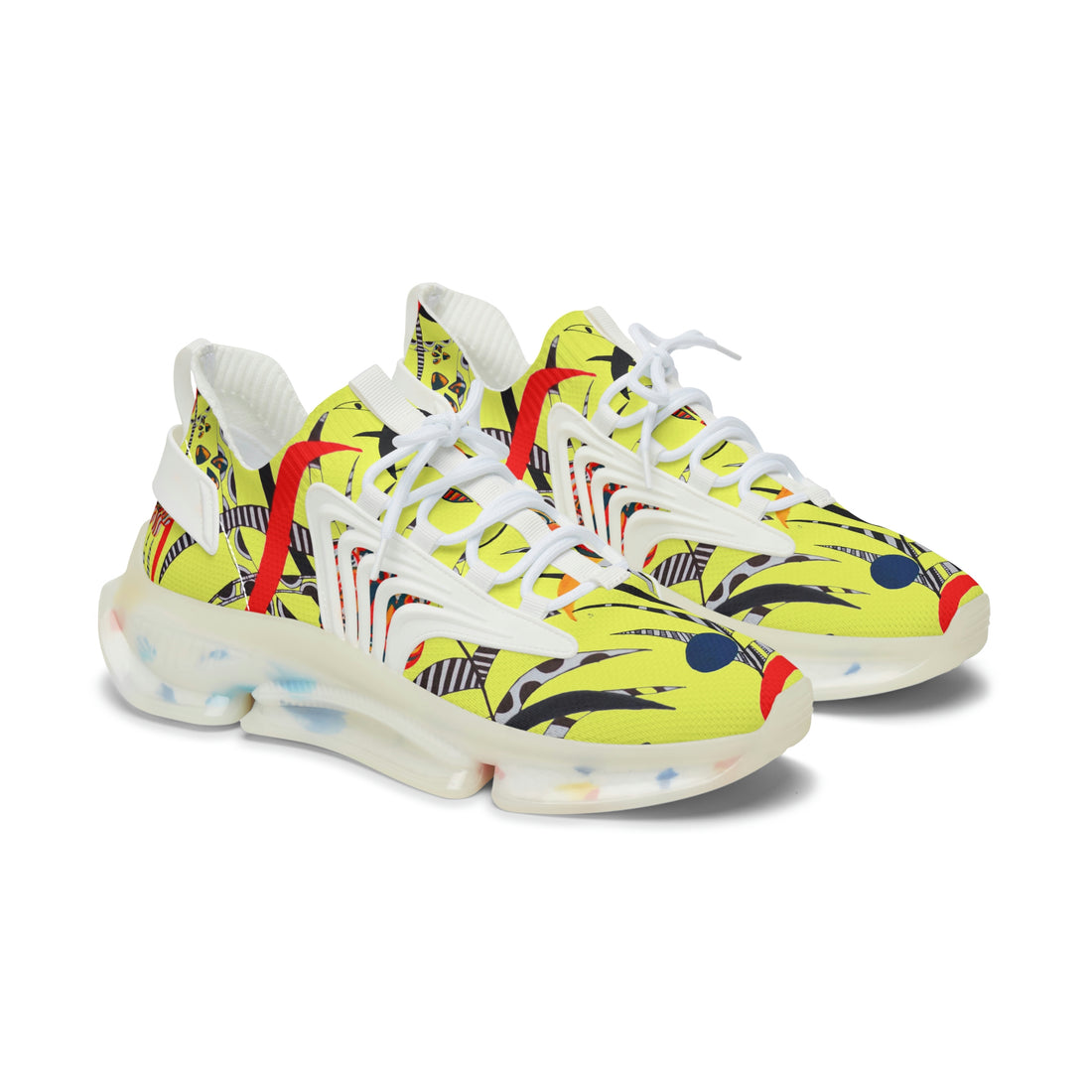 canary women's  floral and animal print mesh knit sneakers