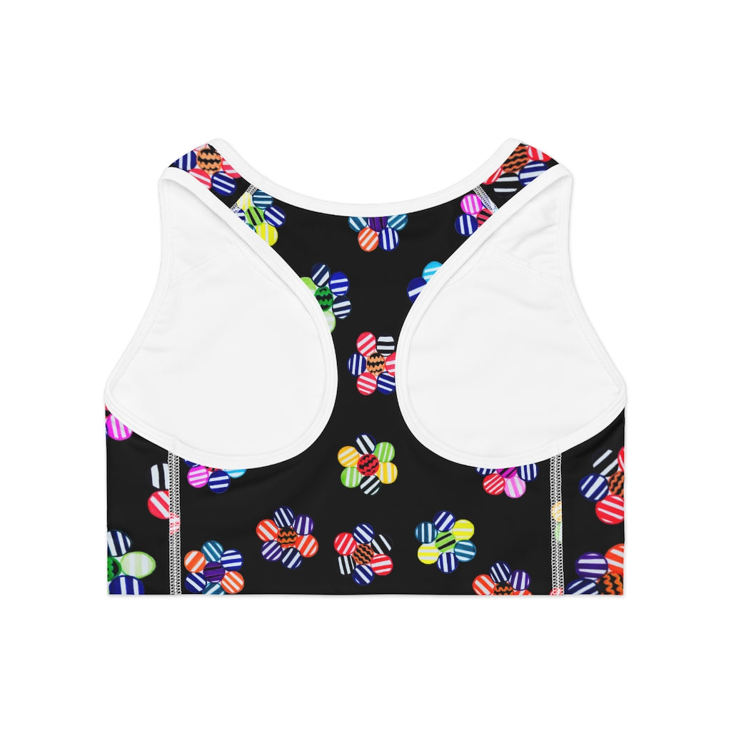 Black Candy Florals (AOP) Sports Bra