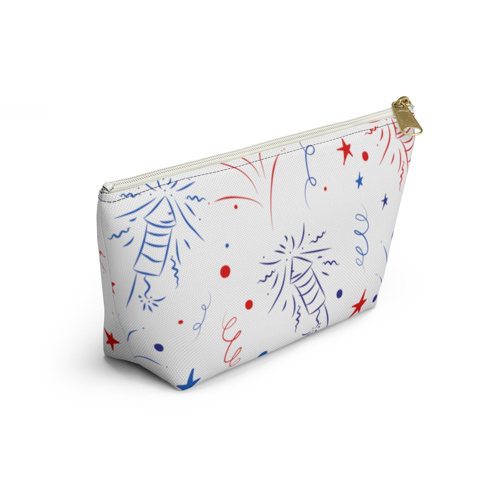 Firecracker White Accessory Pouch