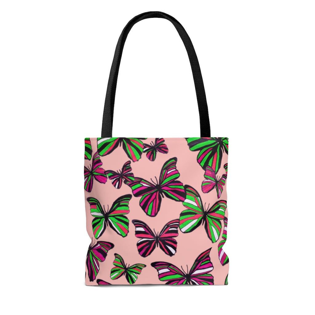 AOP Butterflies Blush Tote Bag