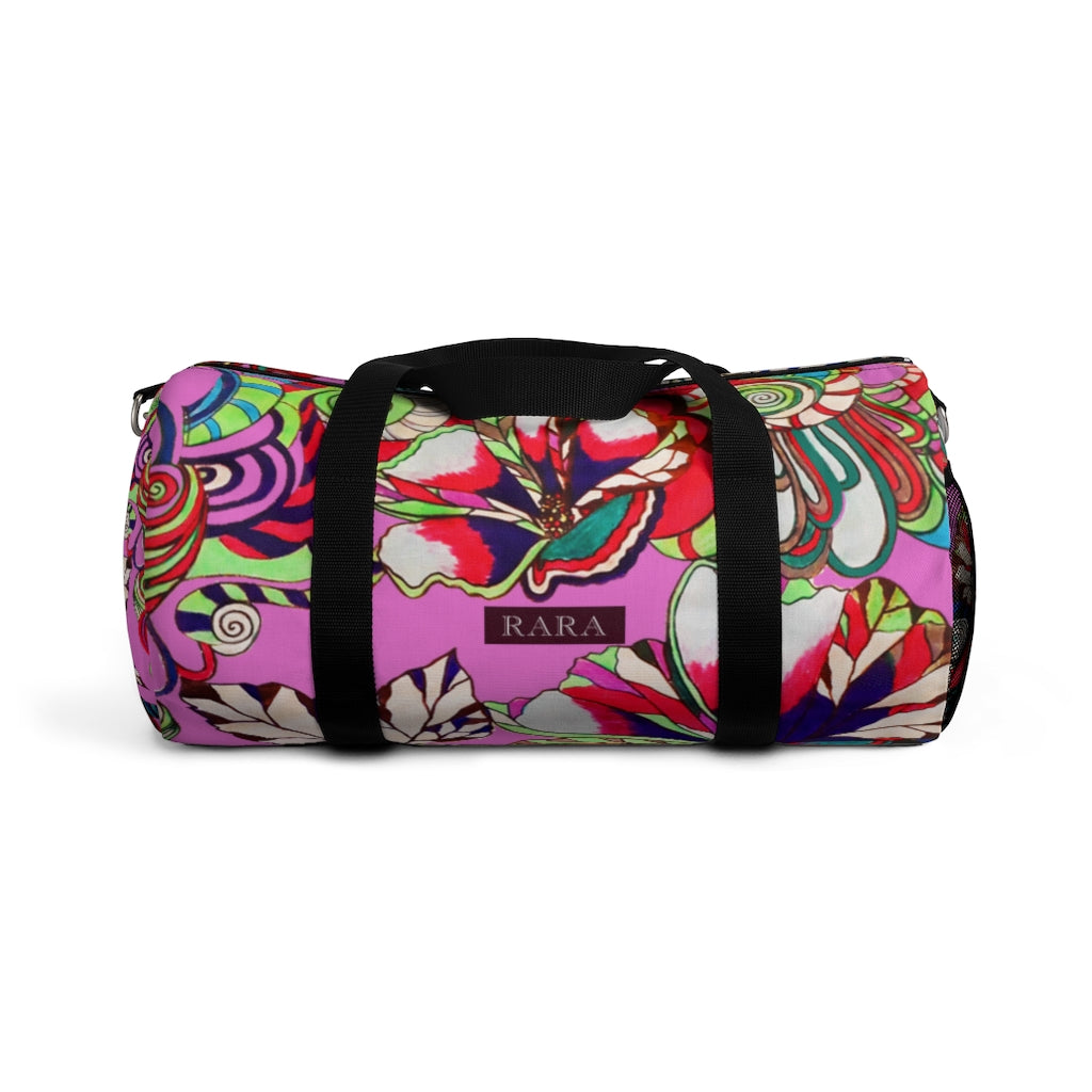 Artsy Floral Pop  Rose Duffel Bag