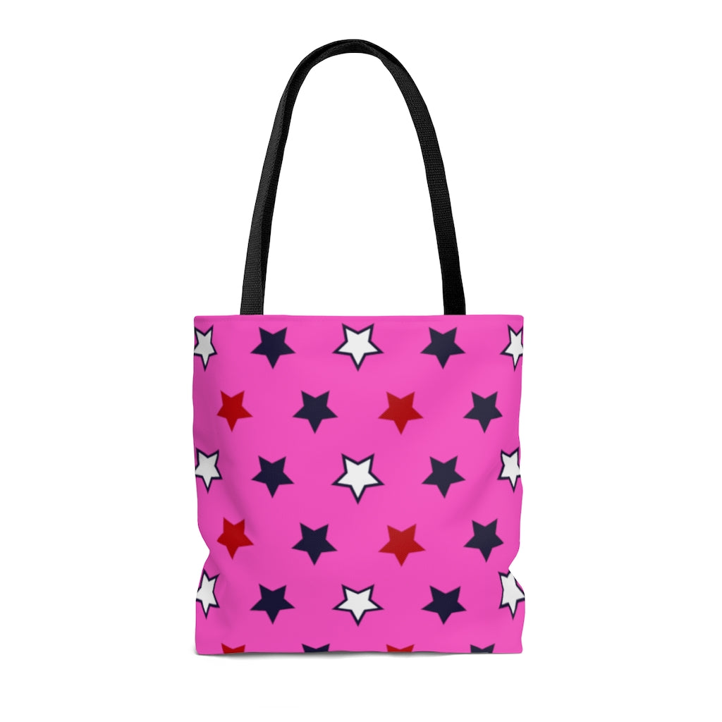 AOP Star Girl Pink Tote Bag