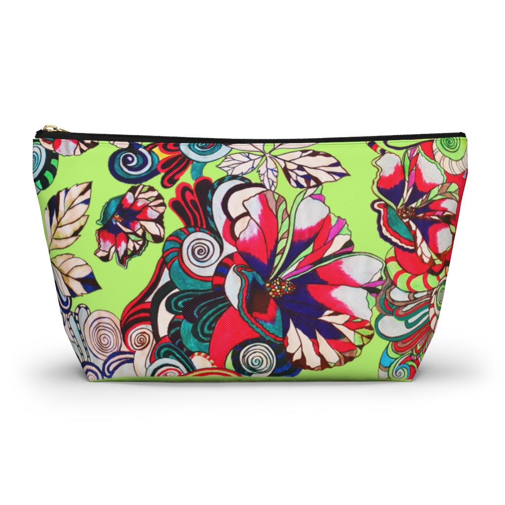 Artsy Floral Pop Lime Accessory Pouch