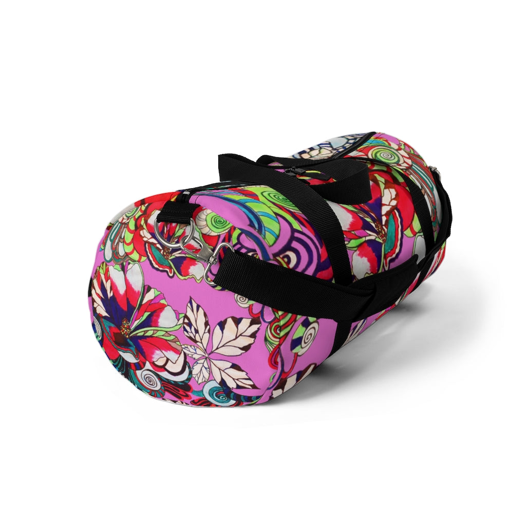 Artsy Floral Pop  Rose Duffel Bag