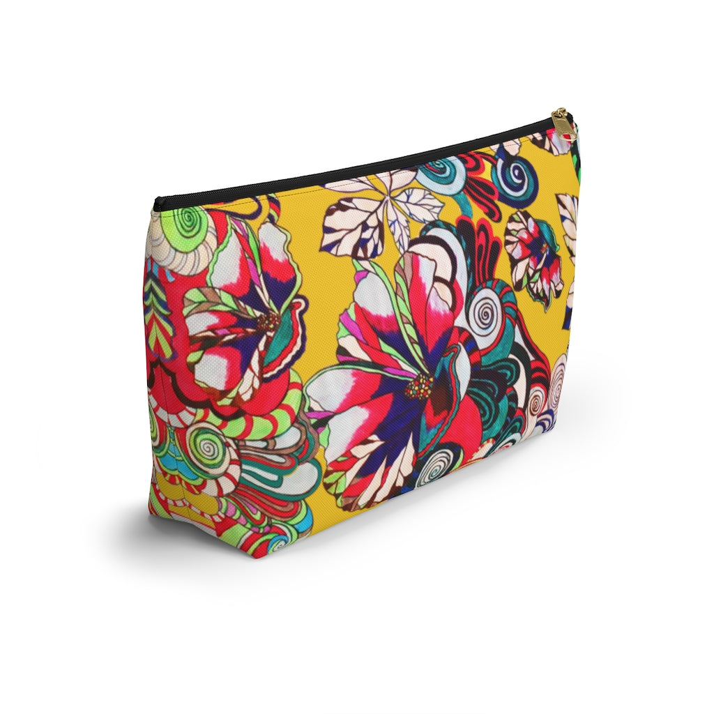 Floral Pop Yellow Accessory Pouch