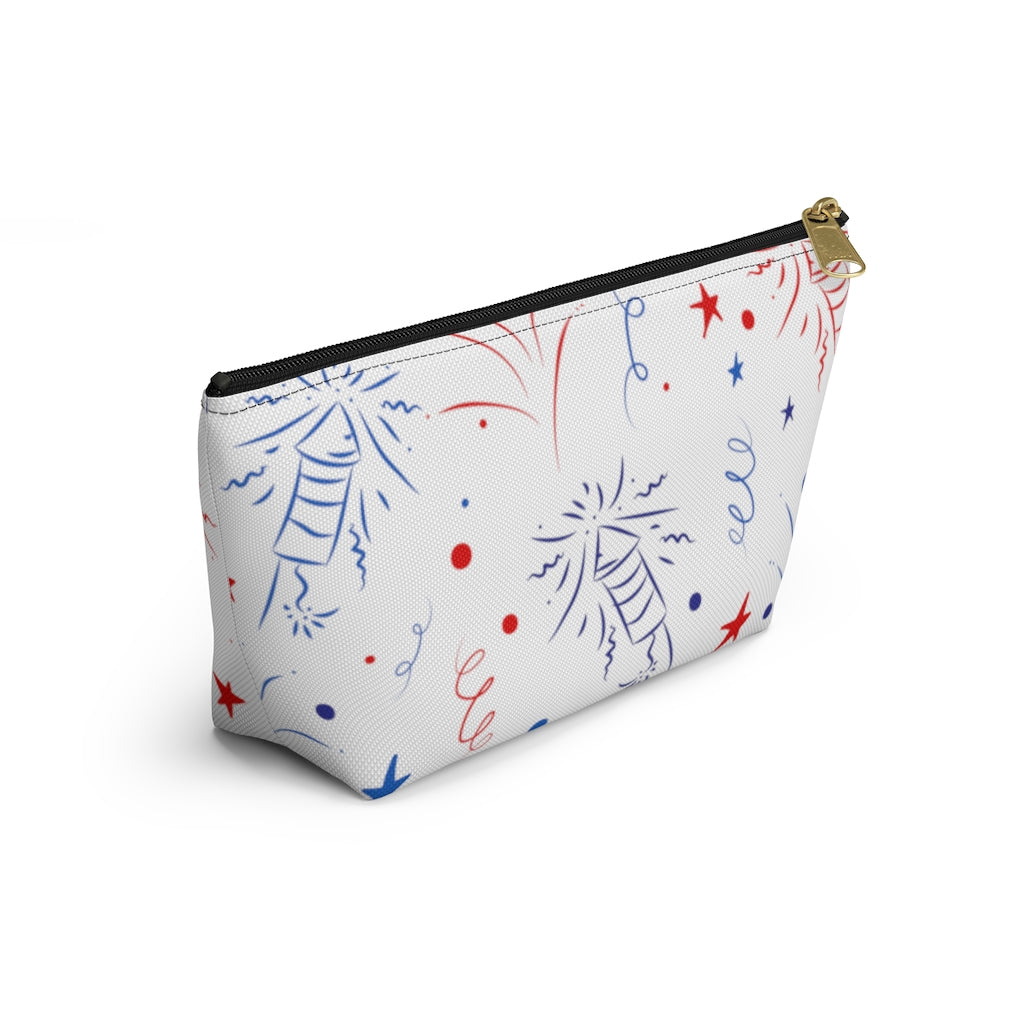 Firecracker White Accessory Pouch