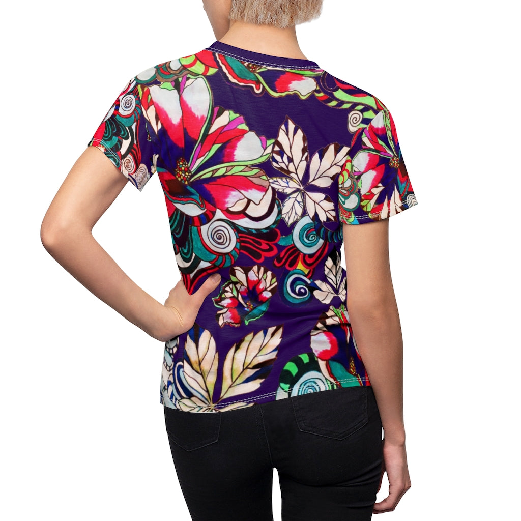 Graphic Floral AOP Violet T-Shirt