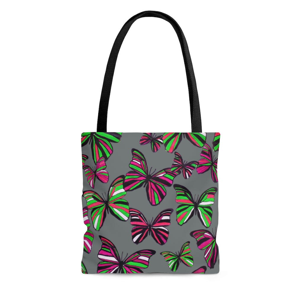 AOP Butterflies Ash Tote Bag