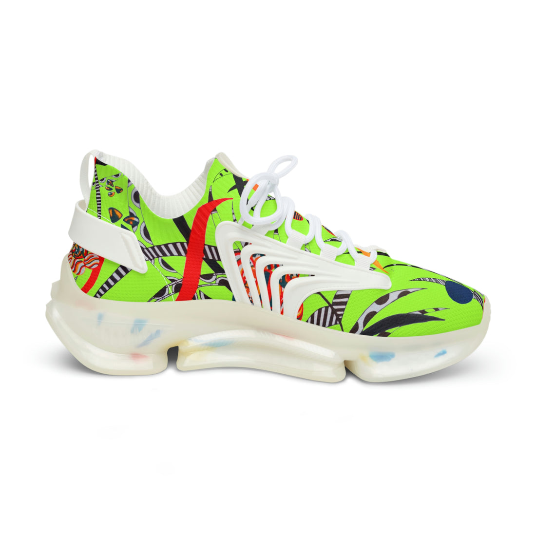 Lime Green Wildly Wicked OTT Men's Mesh Knit Sneakers