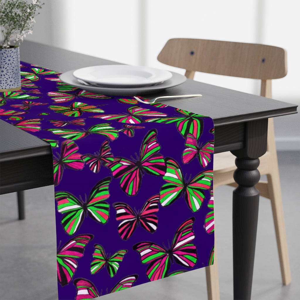 Butterflies Violet Table Runner