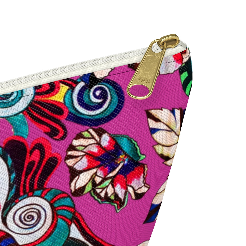 Floral Pop Magenta Accessory Pouch