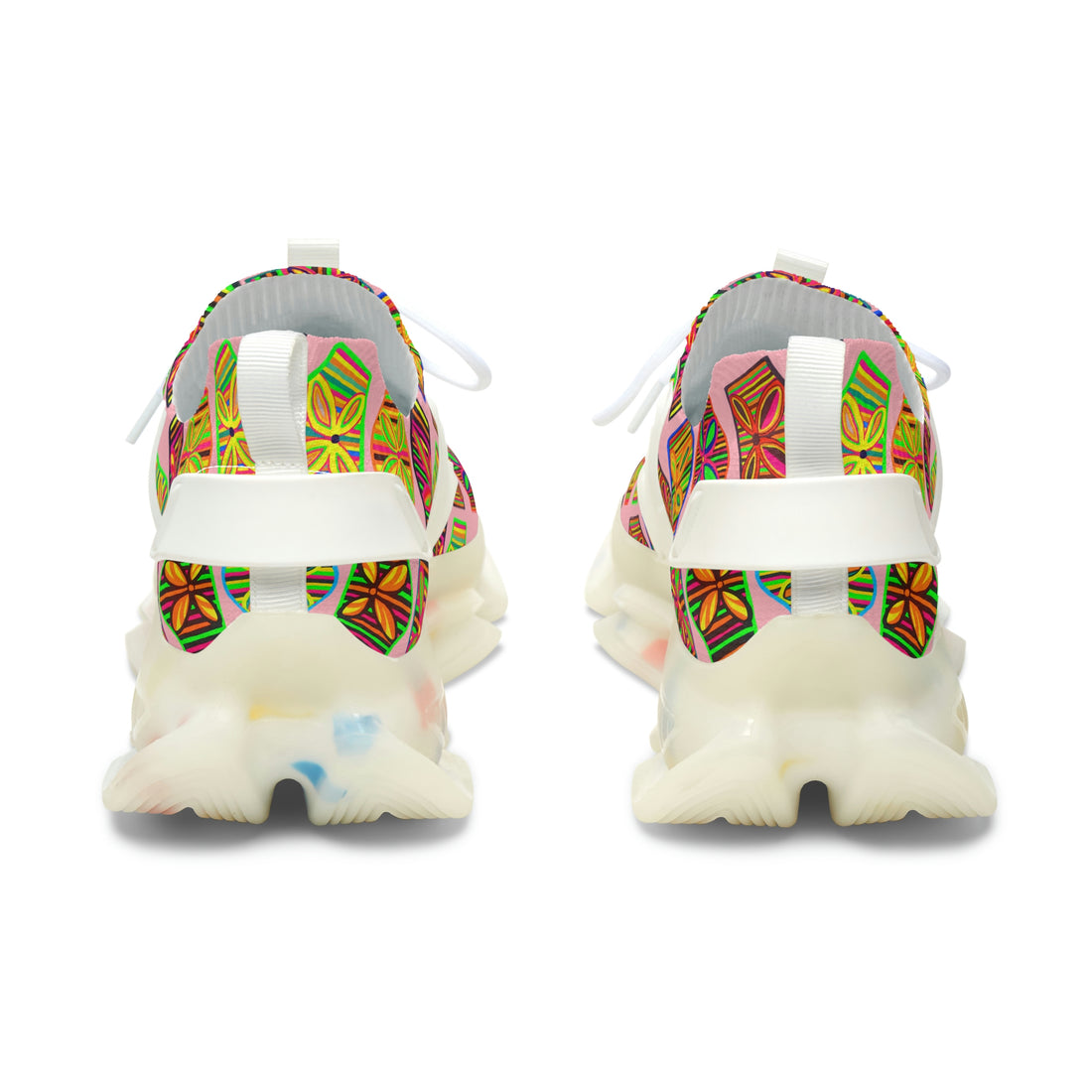 Blush Deco Print OTT Women's Mesh Knit Sneakers