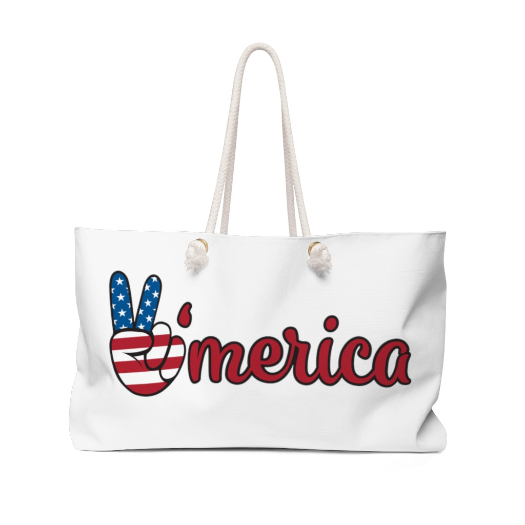 The All American White Weekender Bag