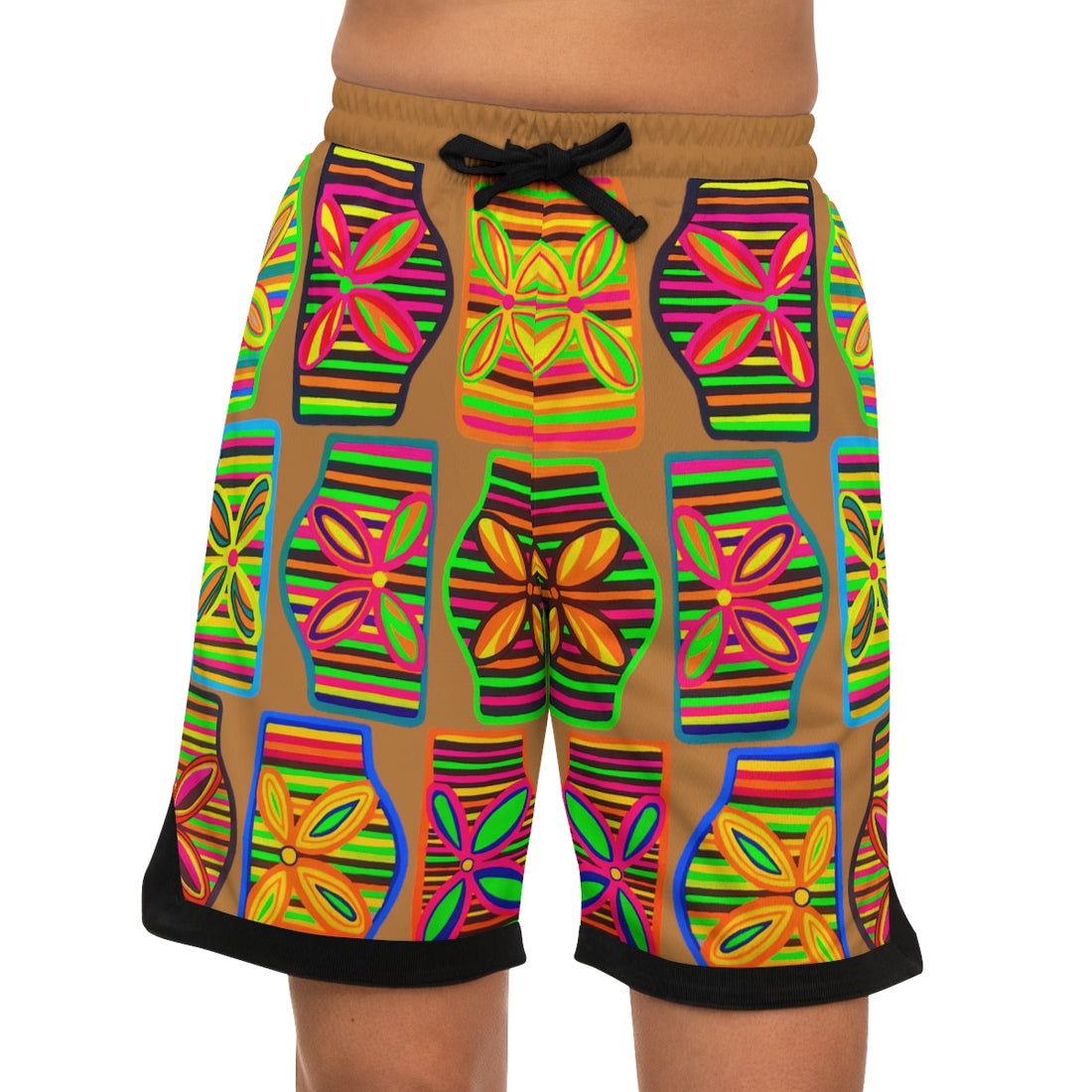 Tussock Deco Print Basketball Rib Shorts (AOP)