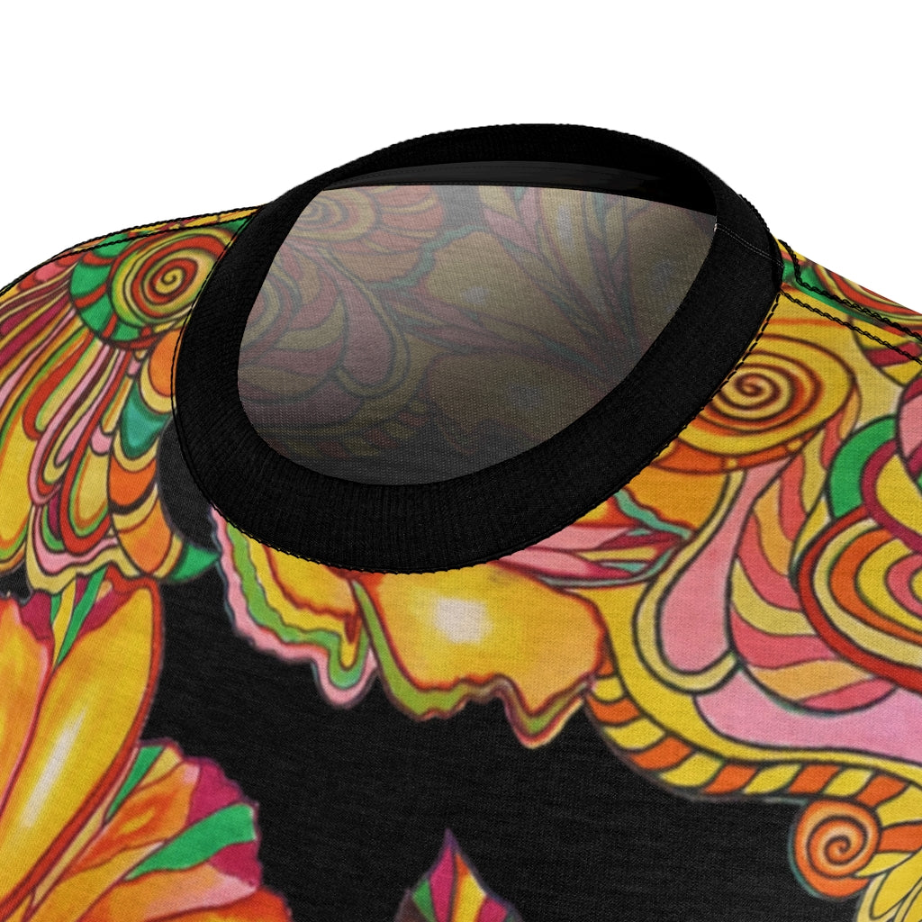 Artsy Floral Black AOP T-Shirt