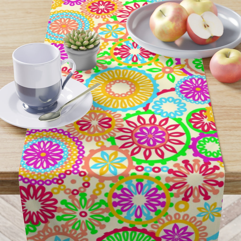 70s Vibe Lemon Table Runner