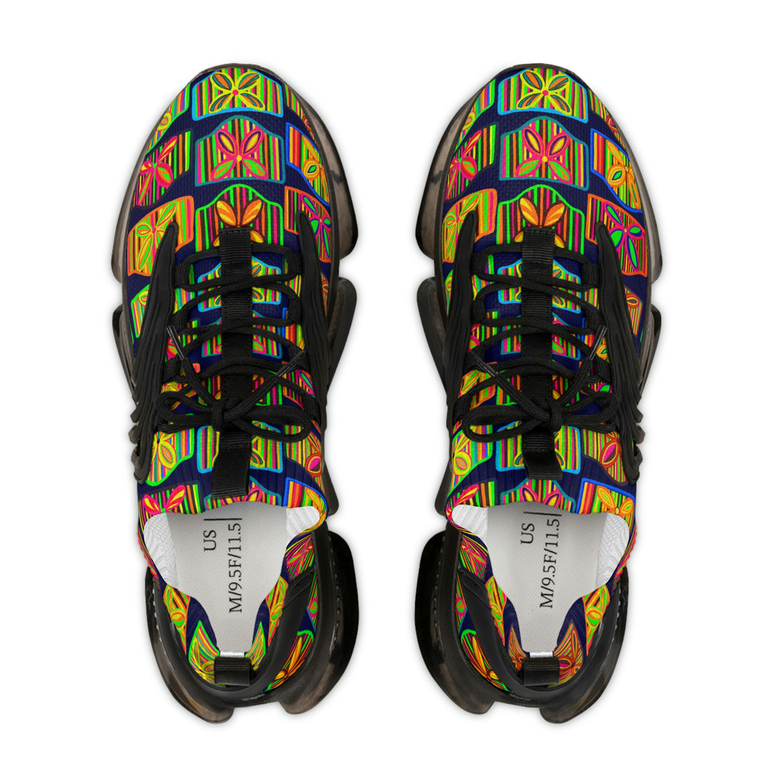 ink men's art deco print mesh knit sneakers