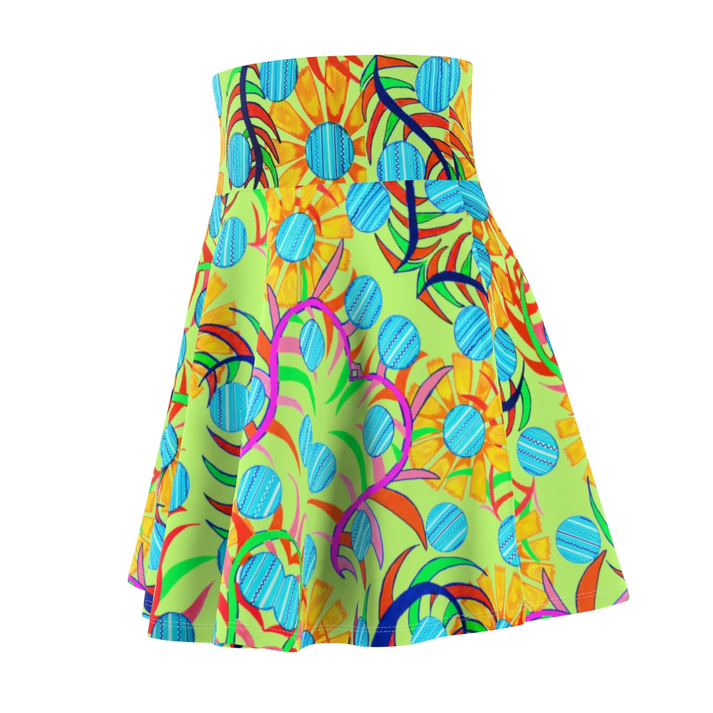 Sunflower Lime Skater Skirt