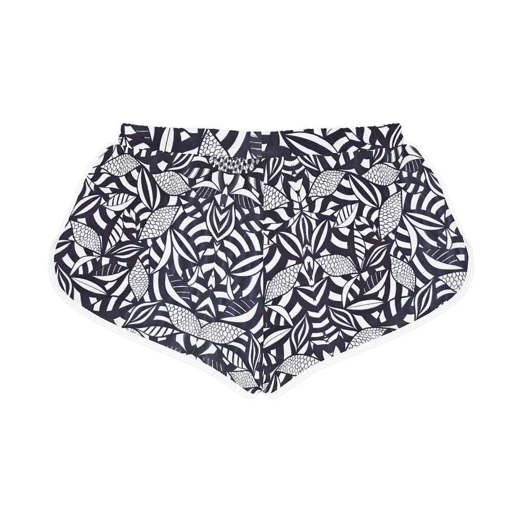 White Tropical Minimalist Relaxed Shorts