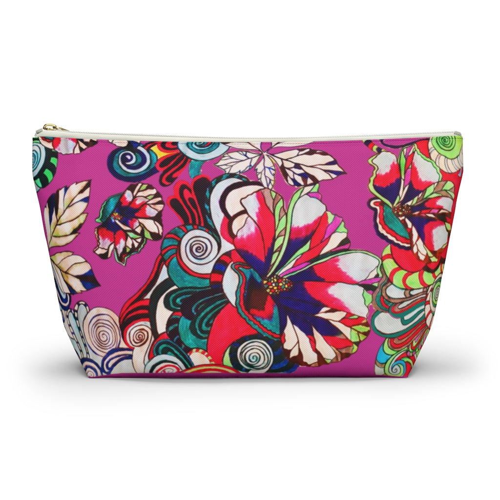 Floral Pop Magenta Accessory Pouch