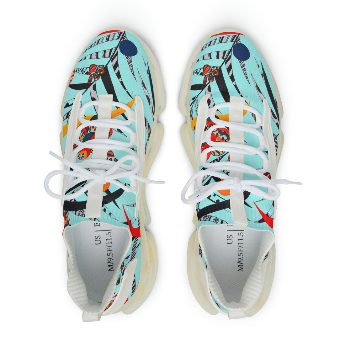 Icy Blue Wildly Wicked OTT Men's Mesh Knit Sneakers