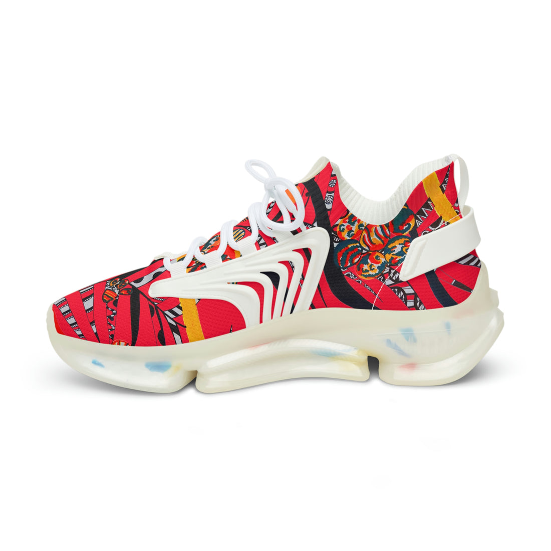 Red Wildly Wicked OTT Men's Mesh Knit Sneakers