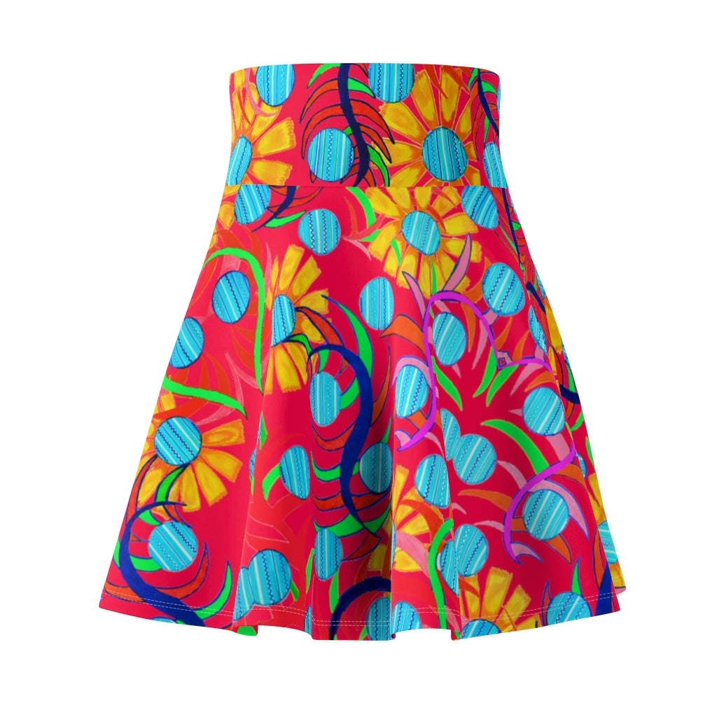 Sunflower Red Skater Skirt