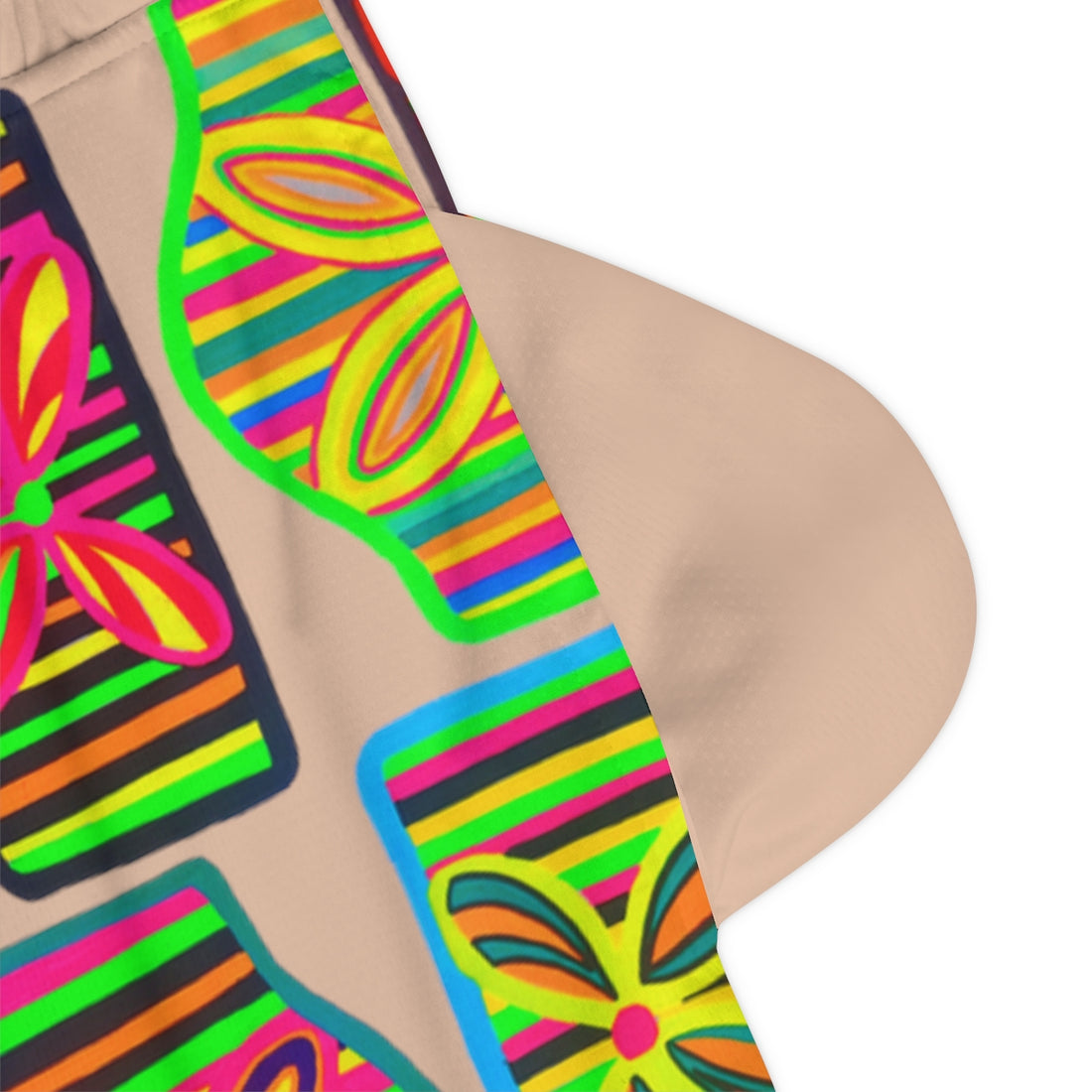 Nude Deco Print Basketball Rib Shorts (AOP)