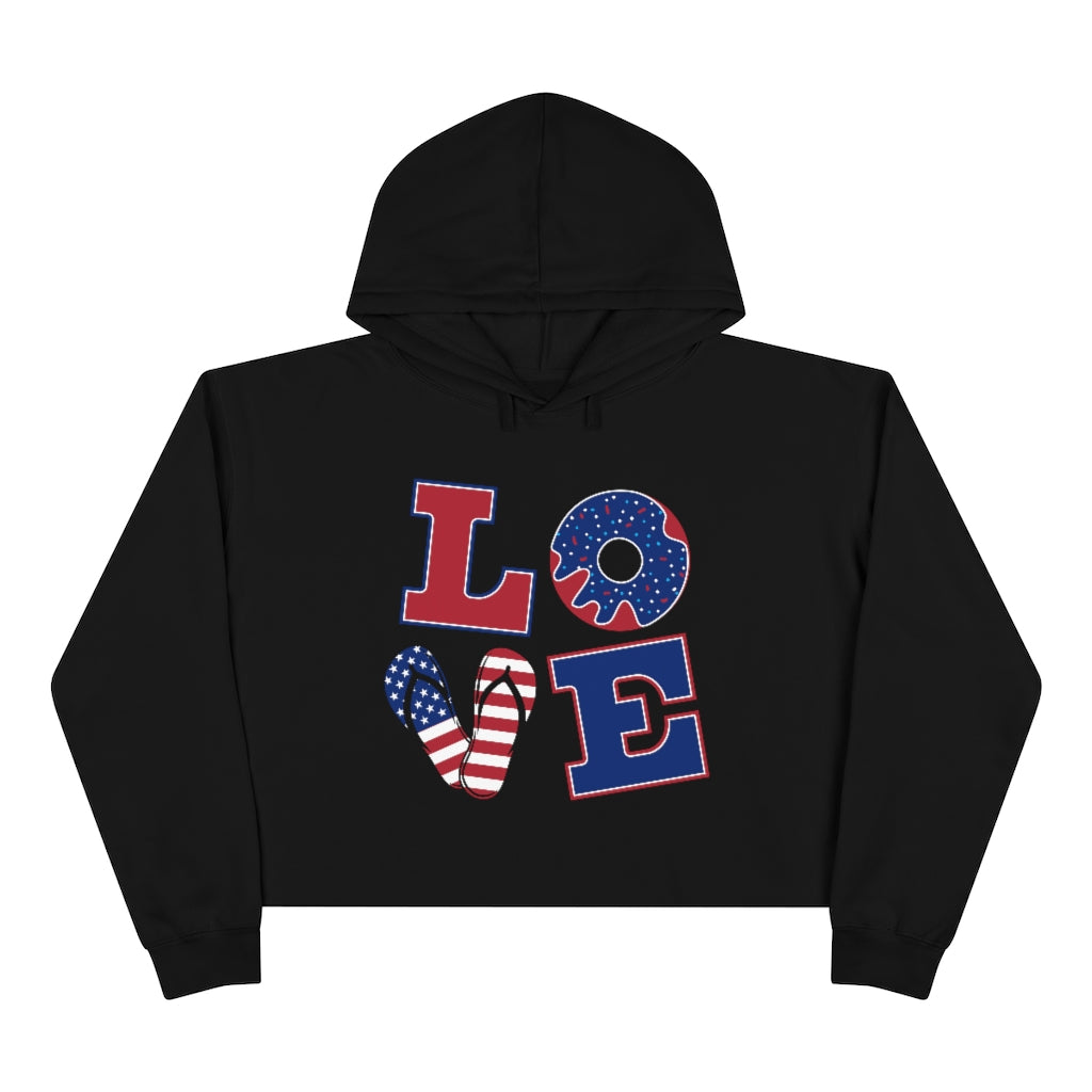 4th of July Crop Hoodie