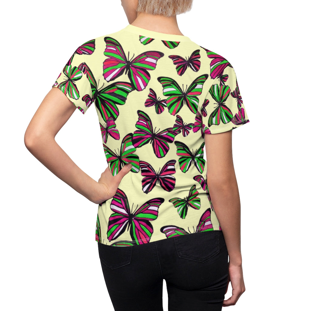 Butterflies AOP Pale Yellow T-shirt