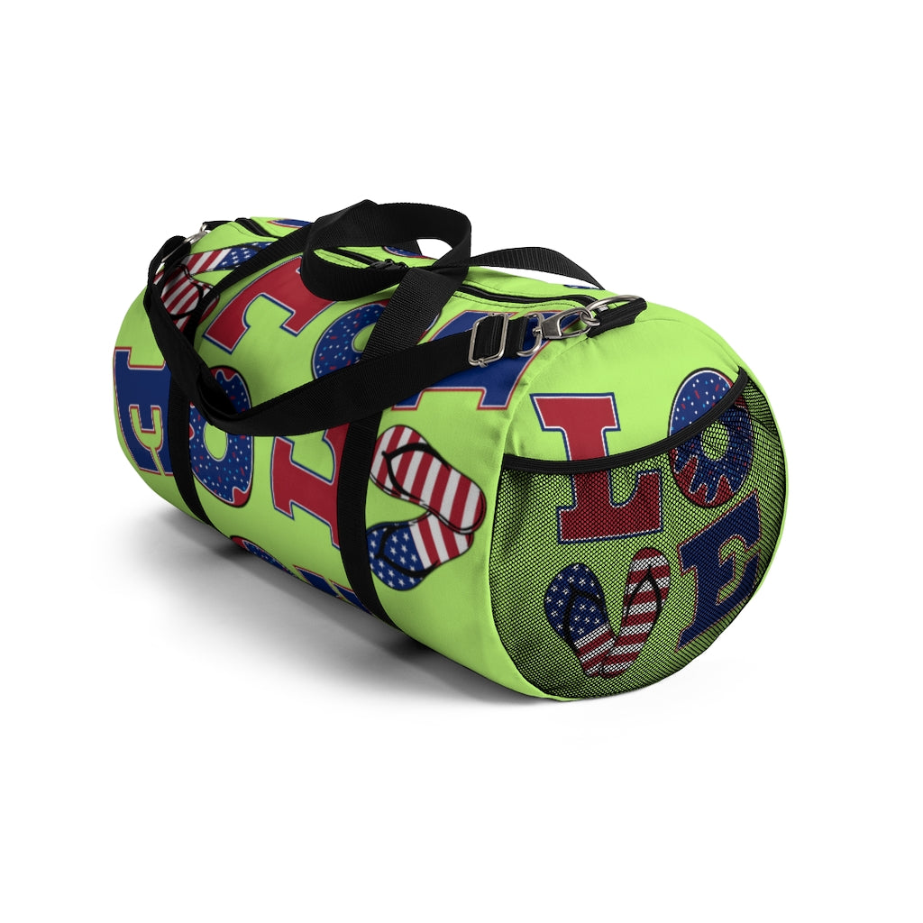 American Love Lime Duffel Bag