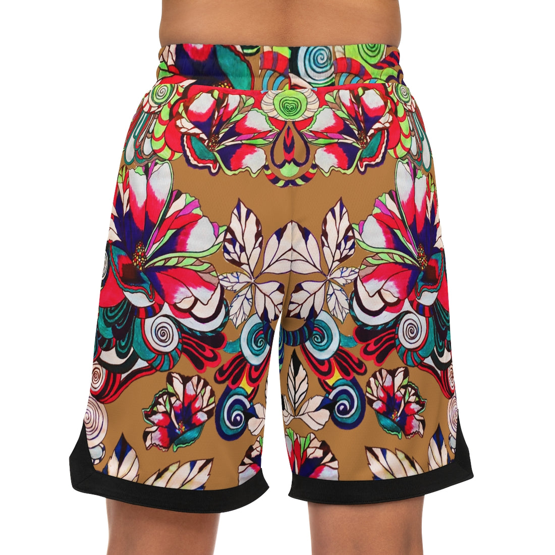 Tussock Graphic Floral Basketball Rib Shorts (AOP)
