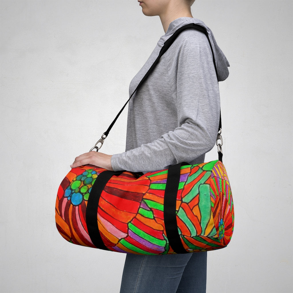 Wild Flower Hearts Duffel Bag