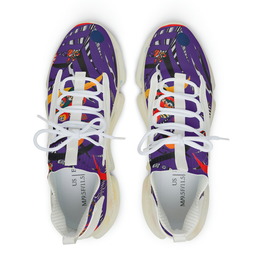 Purple Wildly Wicked OTT Men's Mesh Knit Sneakers