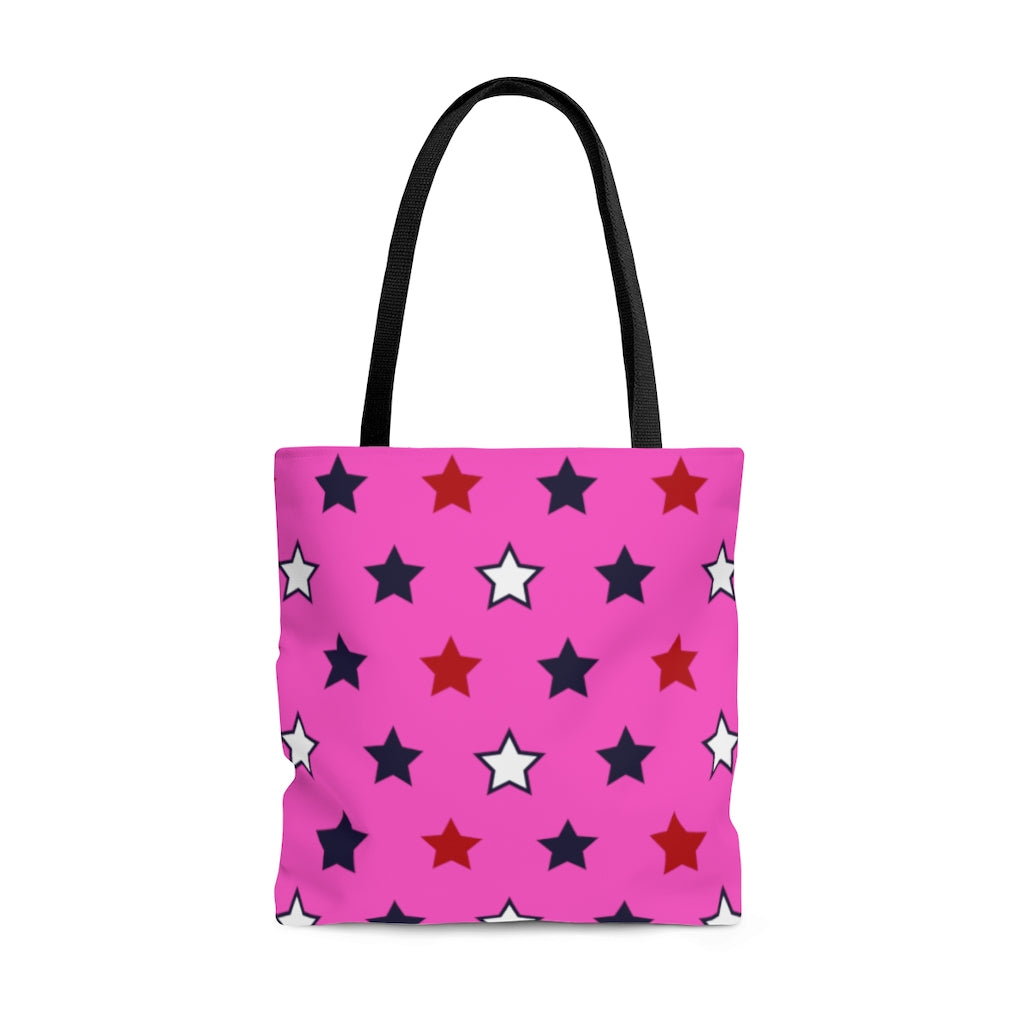 AOP Star Girl Pink Tote Bag