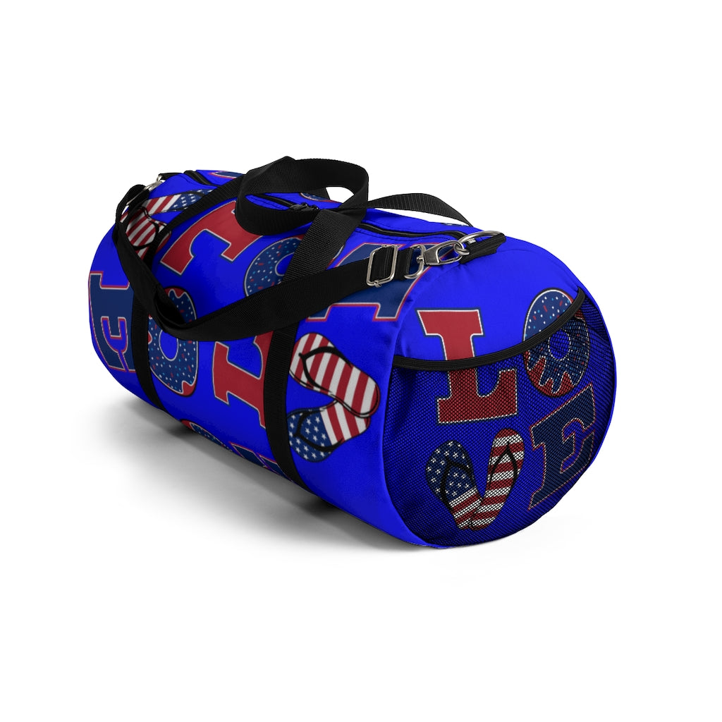 American Love Electric Blue Duffel Bag
