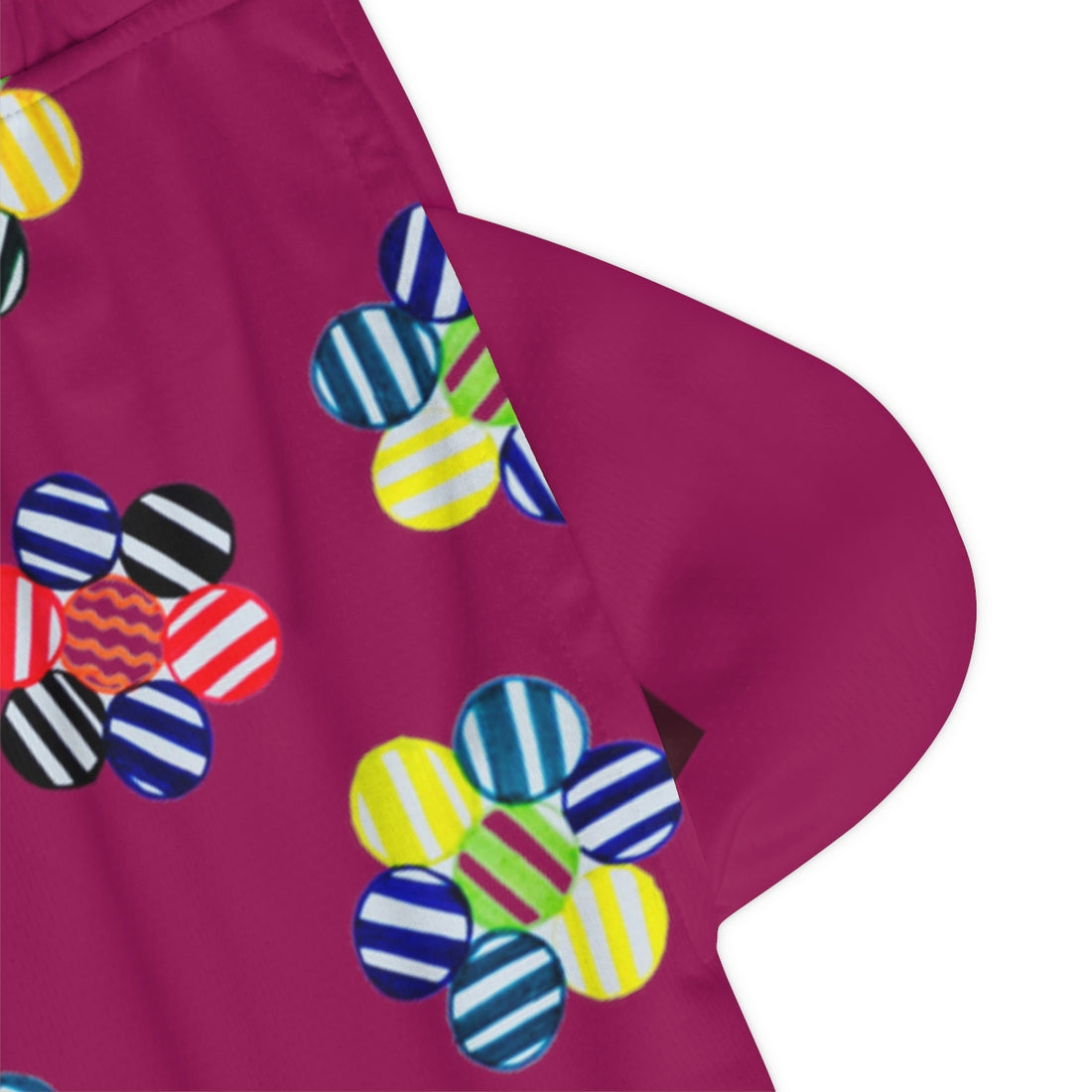 Orchid Geo Floral Basketball Rib Shorts (AOP)