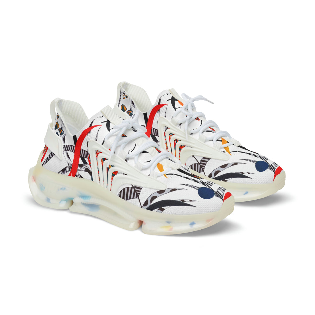 White Wildly Wicked OTT Men's Mesh Knit Sneakers