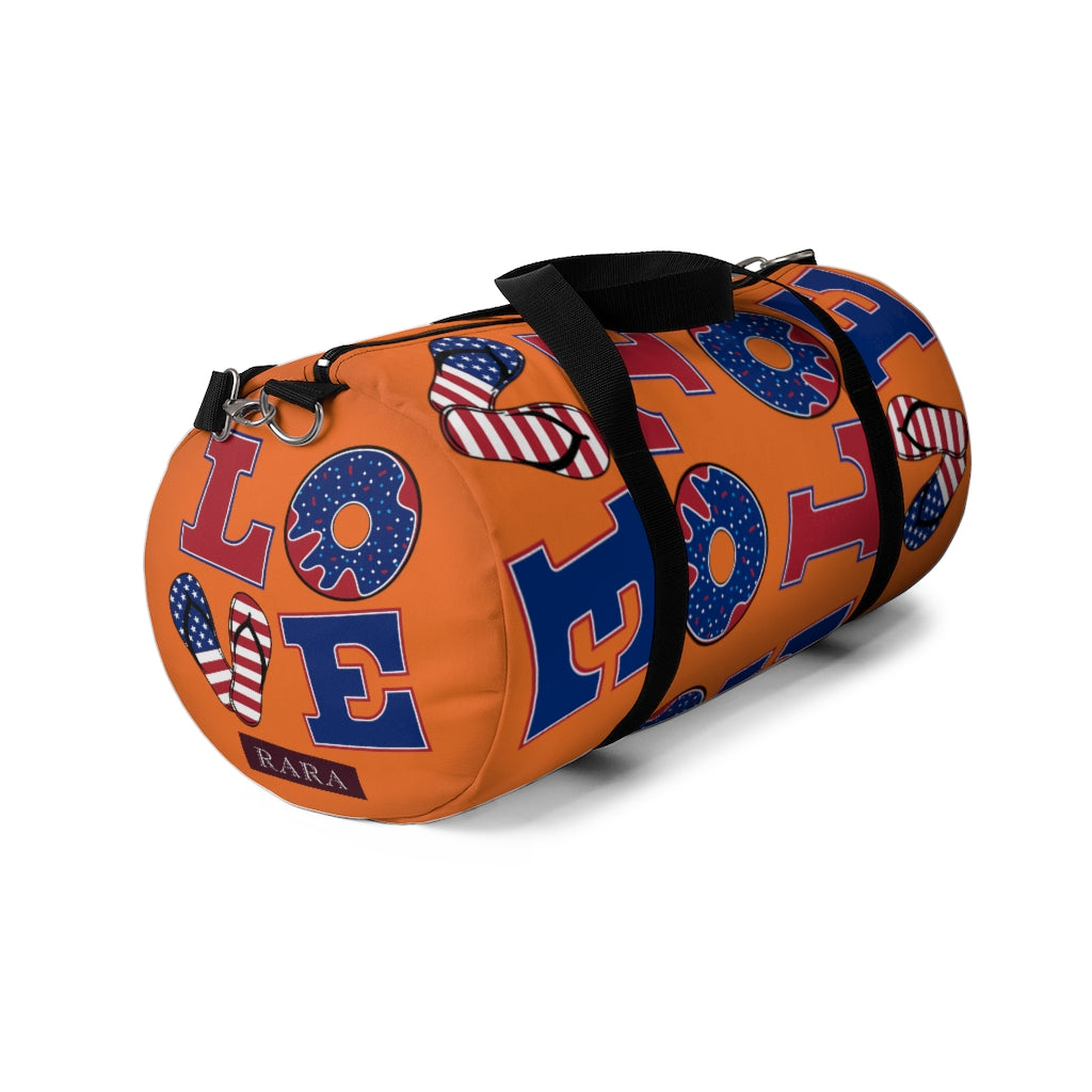American Love Orange Duffel Bag