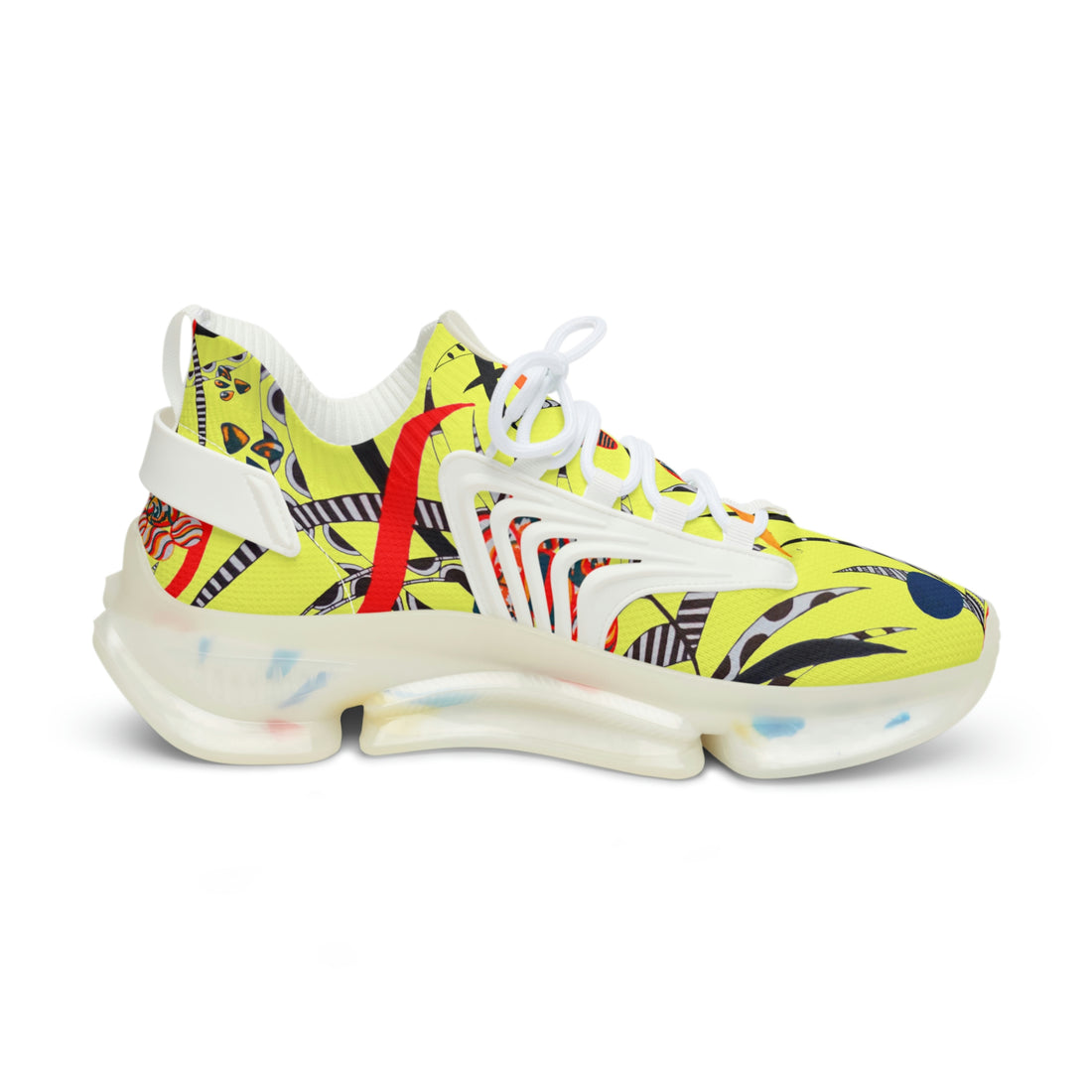 canary men's  floral and animal print mesh knit sneakers