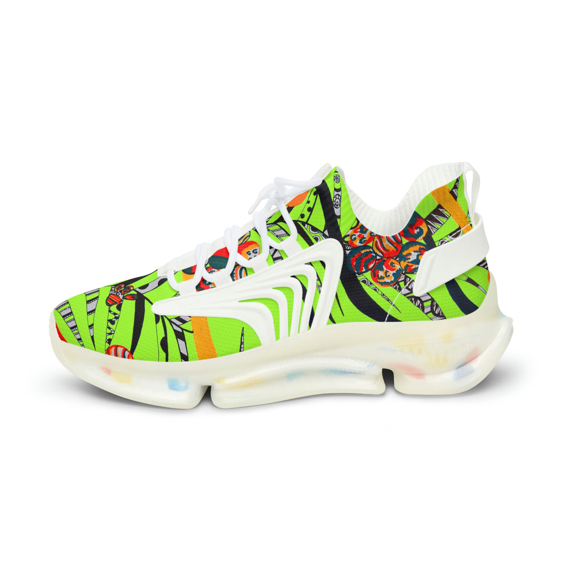 Lime Green Wildly Wicked OTT Men's Mesh Knit Sneakers