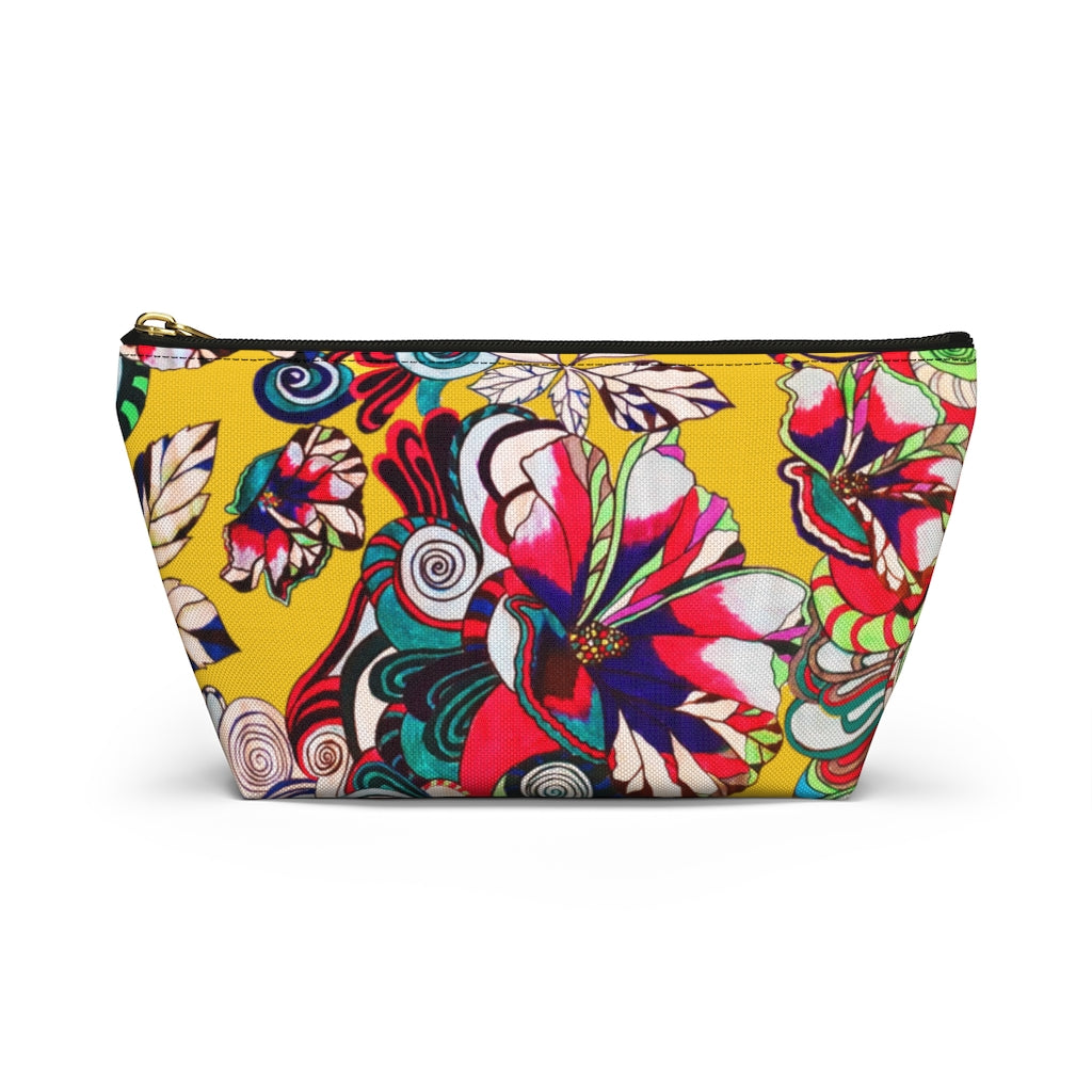 Floral Pop Yellow Accessory Pouch
