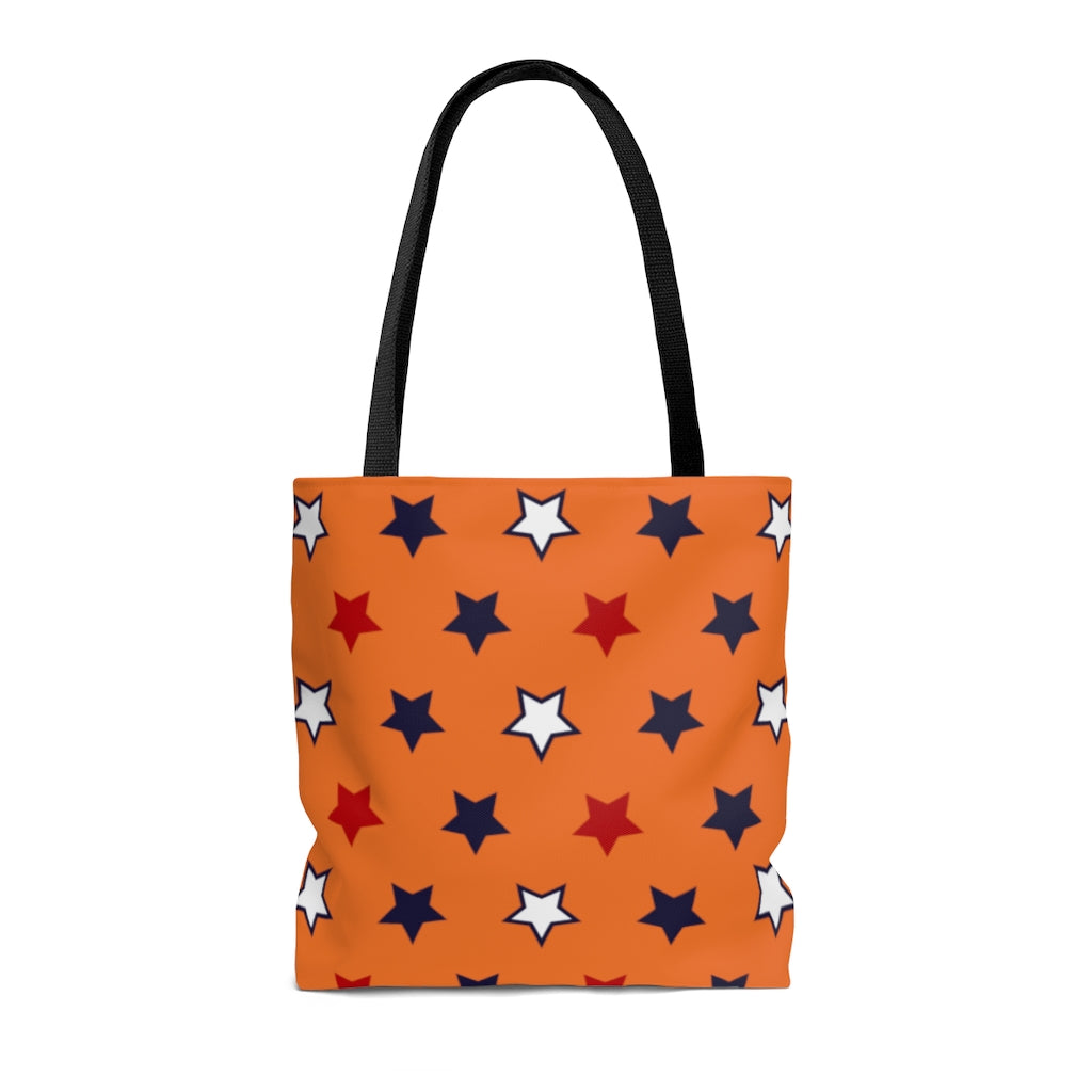 AOP Star Girl Orange Tote Bag