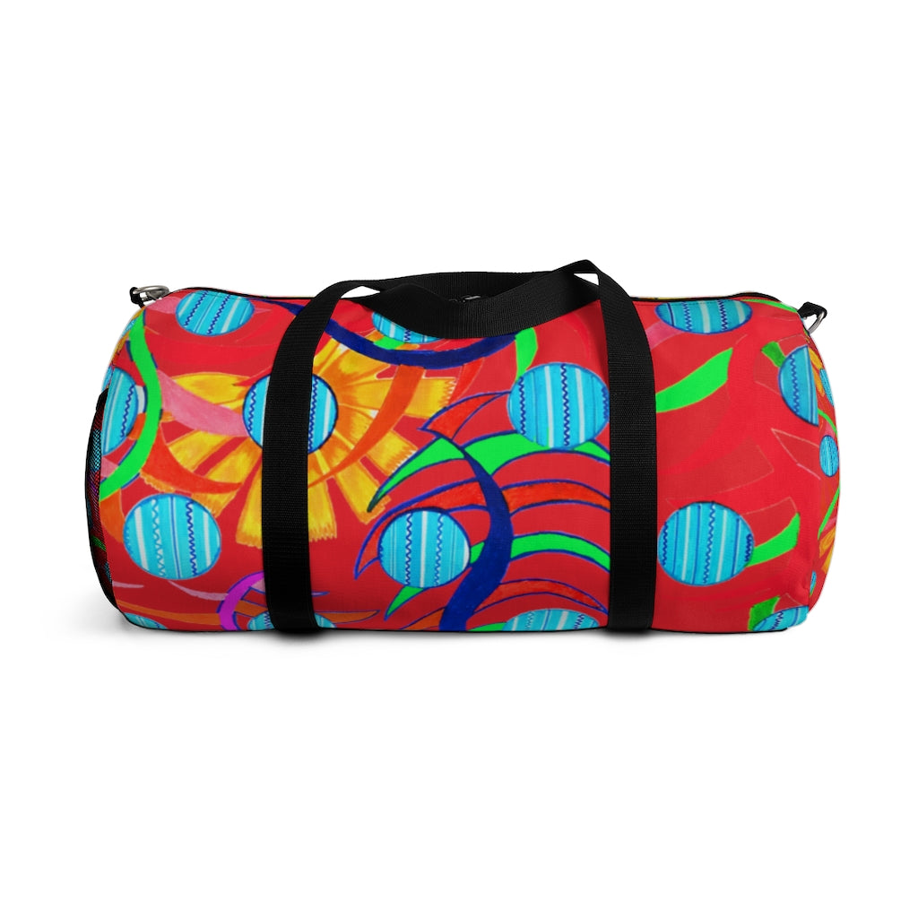 Sunflower Scarlet Duffel Bag