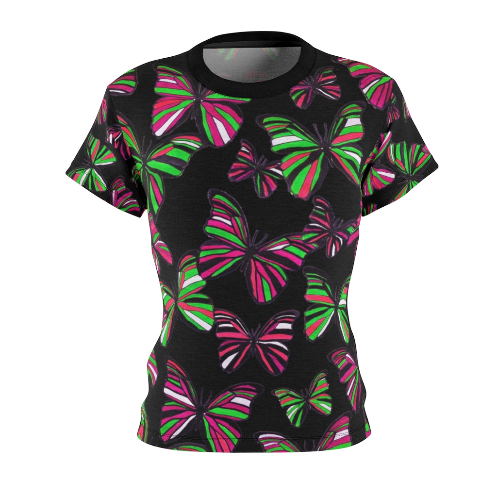 Butterflies AOP Black T-shirt