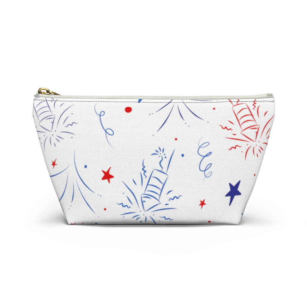 Firecracker White Accessory Pouch
