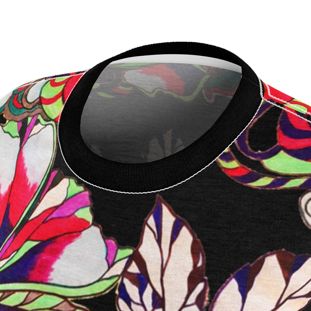 Graphic Floral AOP Black T-Shirt